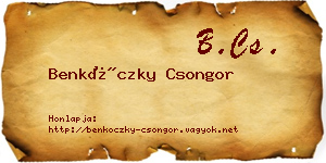 Benkóczky Csongor névjegykártya